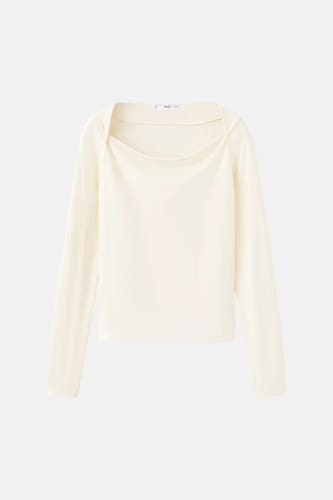 Top (lange mouwen) ecru - MANGO