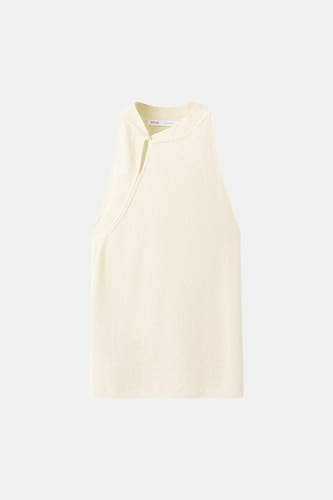 Blouse (zonder mouwen) beige - MANGO