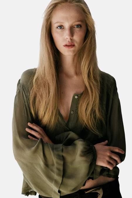 Blouse à manches longues - vert