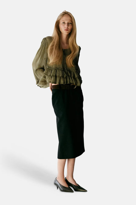 Blouse à manches longues - vert