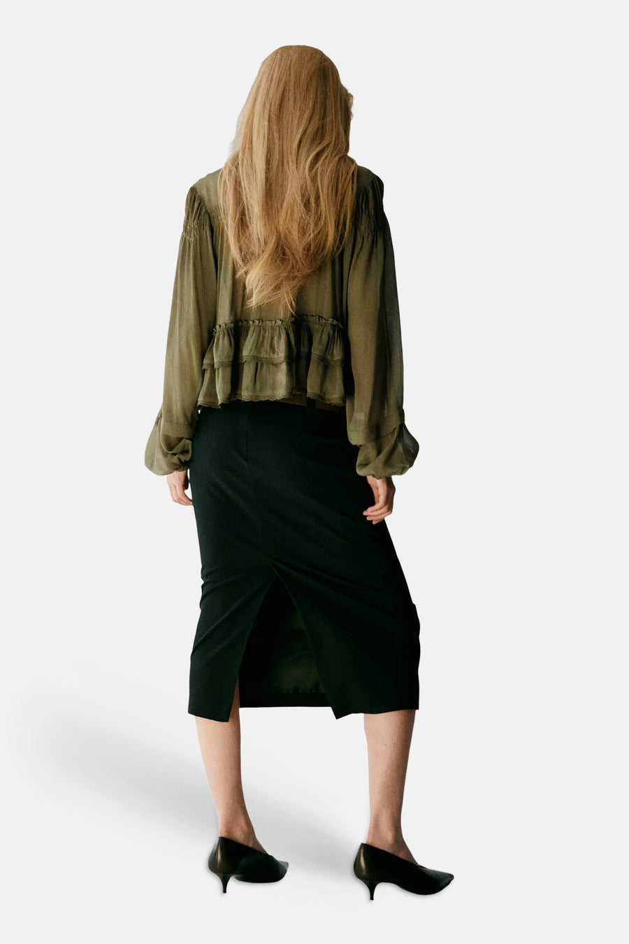 Blouse met lange mouwen - groen