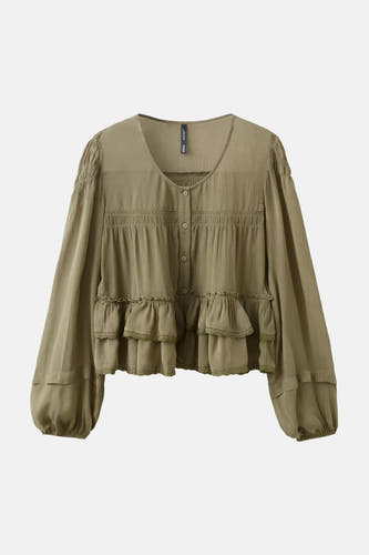 Blouse met lange mouwen - groen