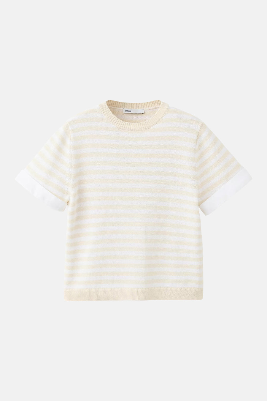 Pull à manches courtes - écru