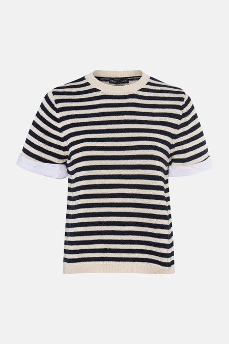 Pull met korte mouwen - blauw