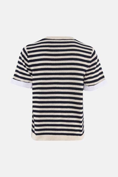 Pull met korte mouwen - blauw