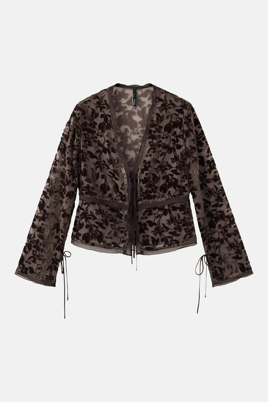 Blouse met lange mouwen - Bruin