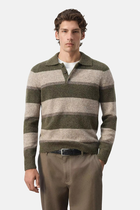 Pull col V - multicolore
