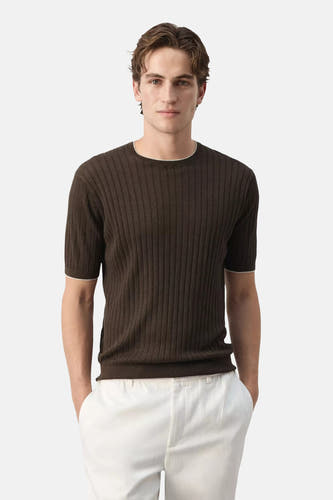 Pull col O - brun