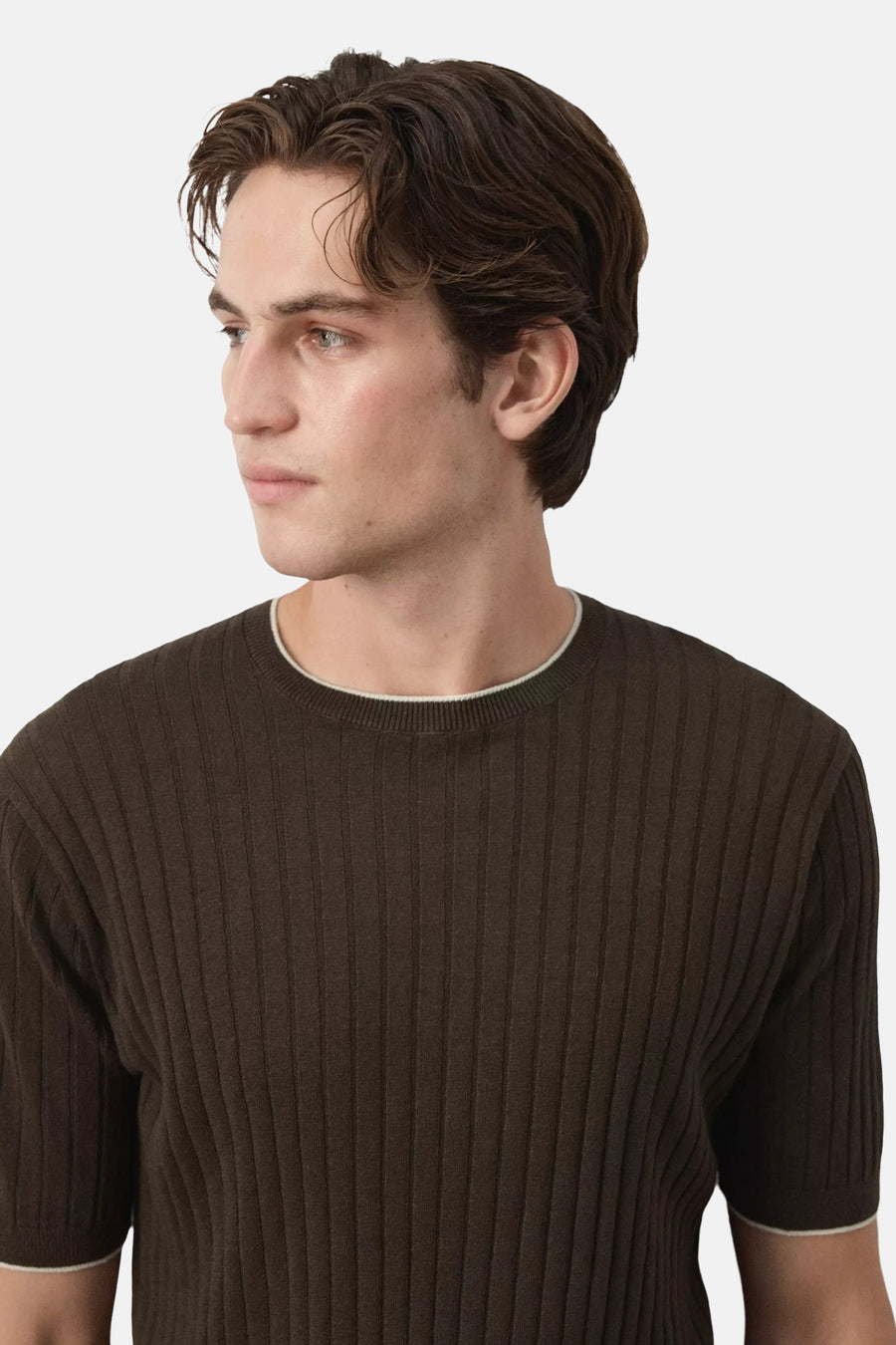 Pull col O - brun