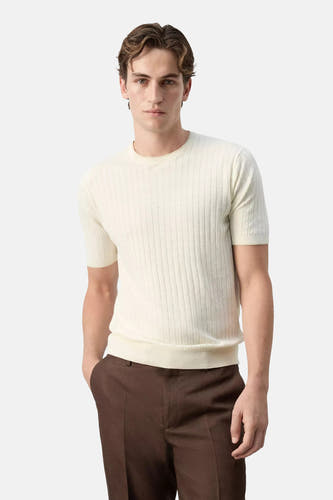 Pull col O - écru