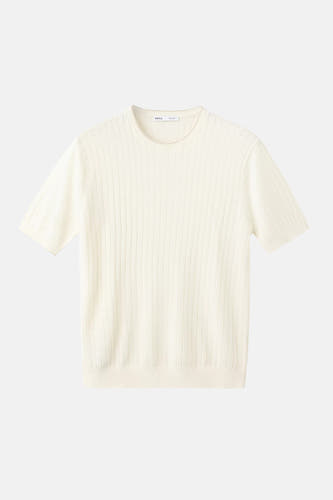 Pull col O - écru