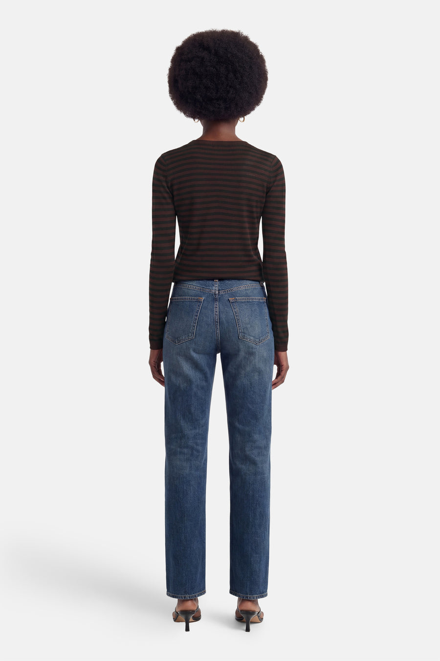Pull V-hals - Bruin