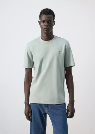 T-shirt (korte mouwen) groen - MANGO