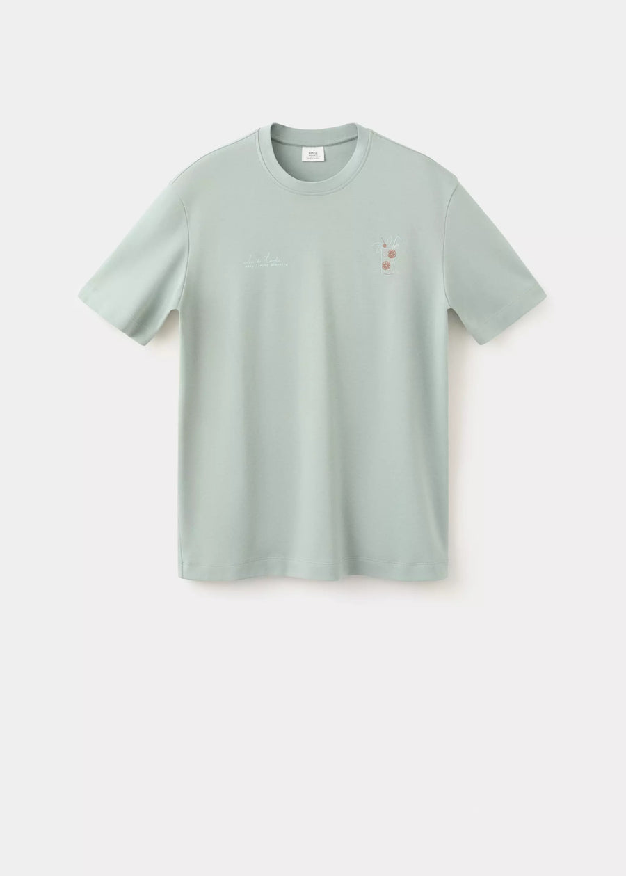 T-shirt (korte mouwen) groen - MANGO