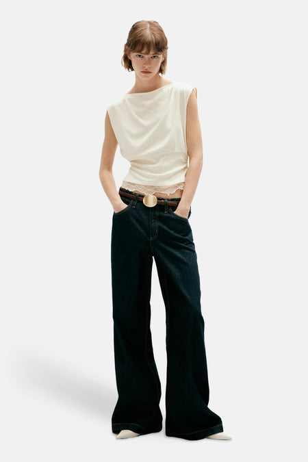 Top (sans manches) beige - MANGO
