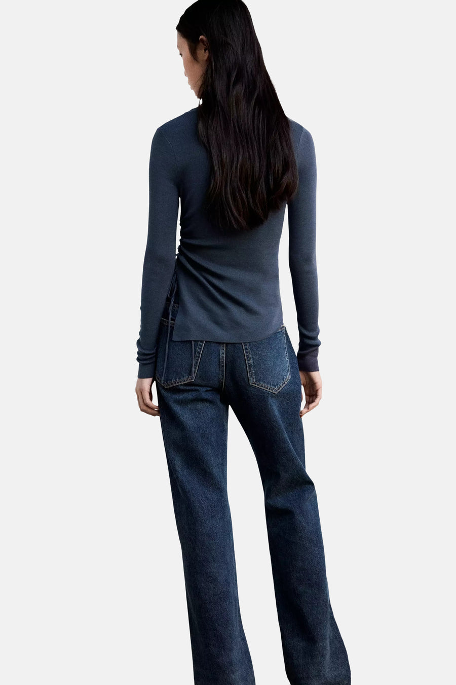 Pull col O - bleu