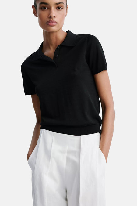 Polo met korte mouwen - zwart