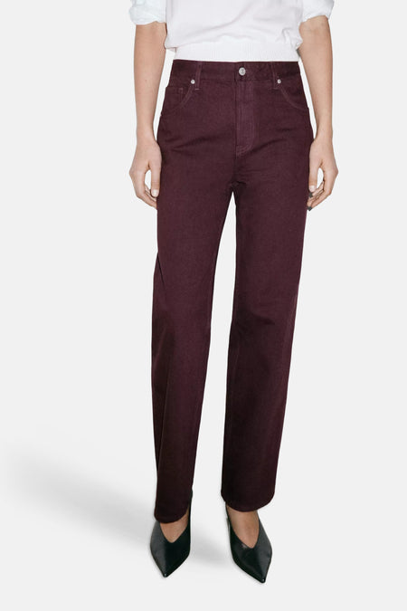 Pantalons 5 poches bordeaux - MANGO