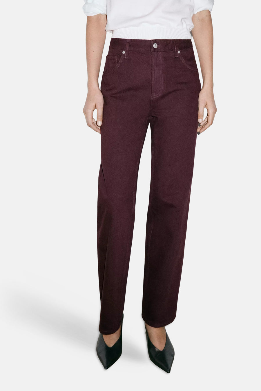 5-pocket broek - bordeaux