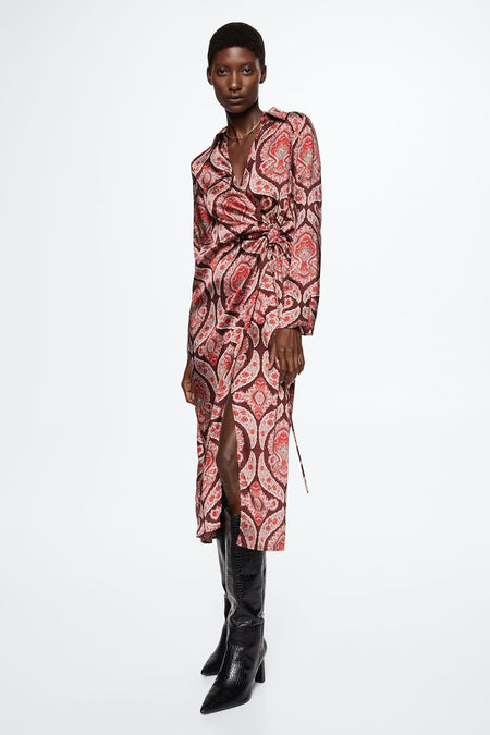 Kleedjes (lange mouwen) rood - MANGO