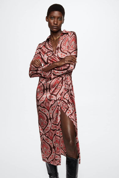 Kleedjes (lange mouwen) rood - MANGO