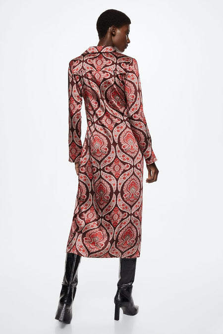 Kleedjes (lange mouwen) rood - MANGO