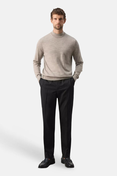 Pull col O beige - MANGO
