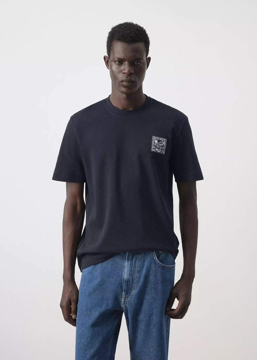 T-shirt (korte mouwen) blauw - MANGO