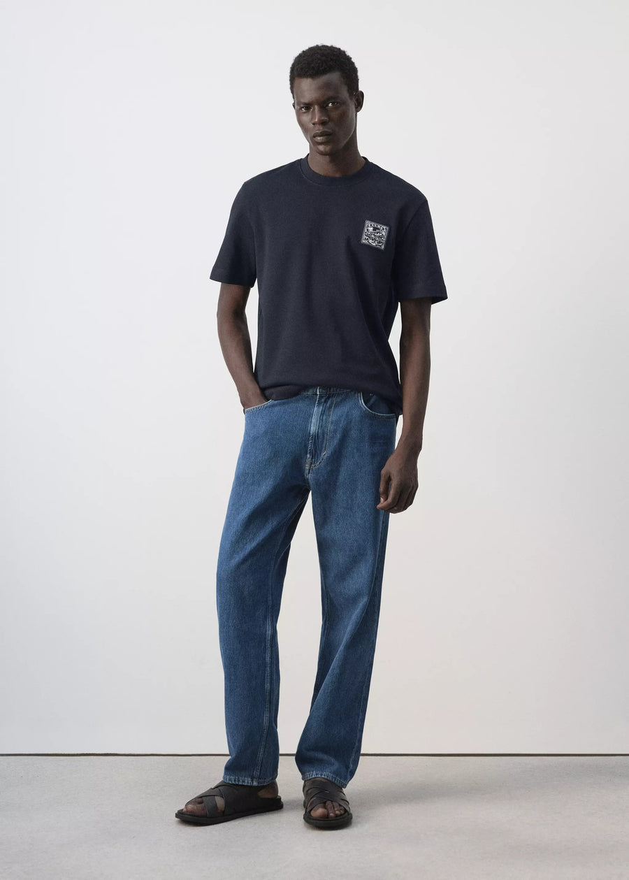 T-shirt (korte mouwen) blauw - MANGO