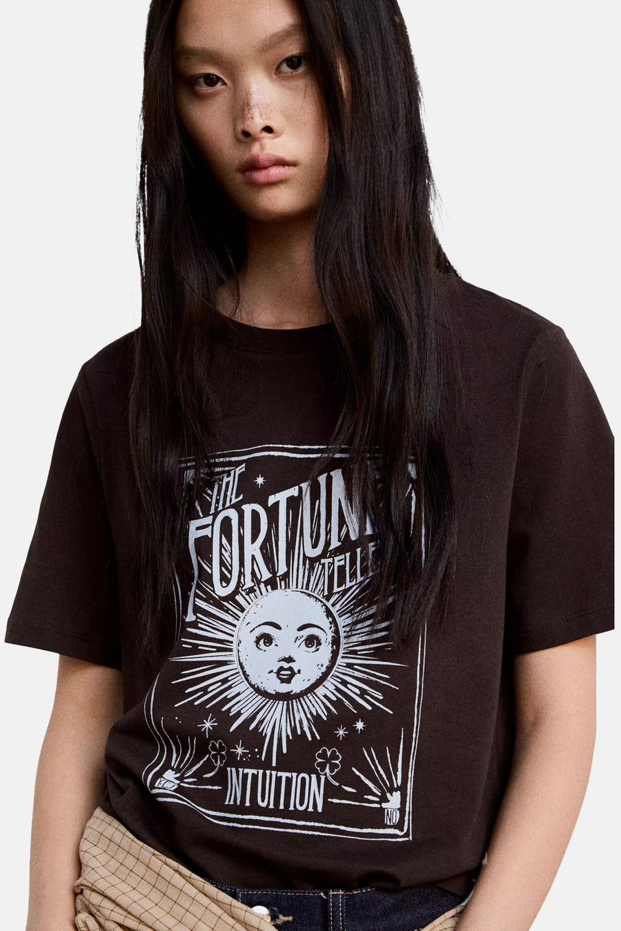 T-shirt met korte mouwen - Bruin