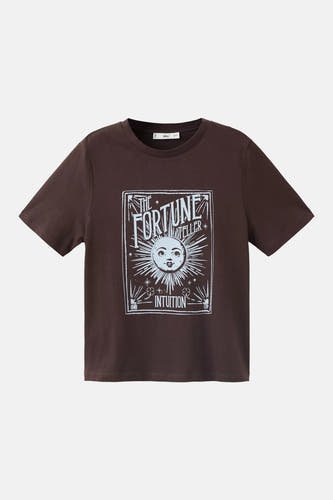 T-shirt met korte mouwen - Bruin