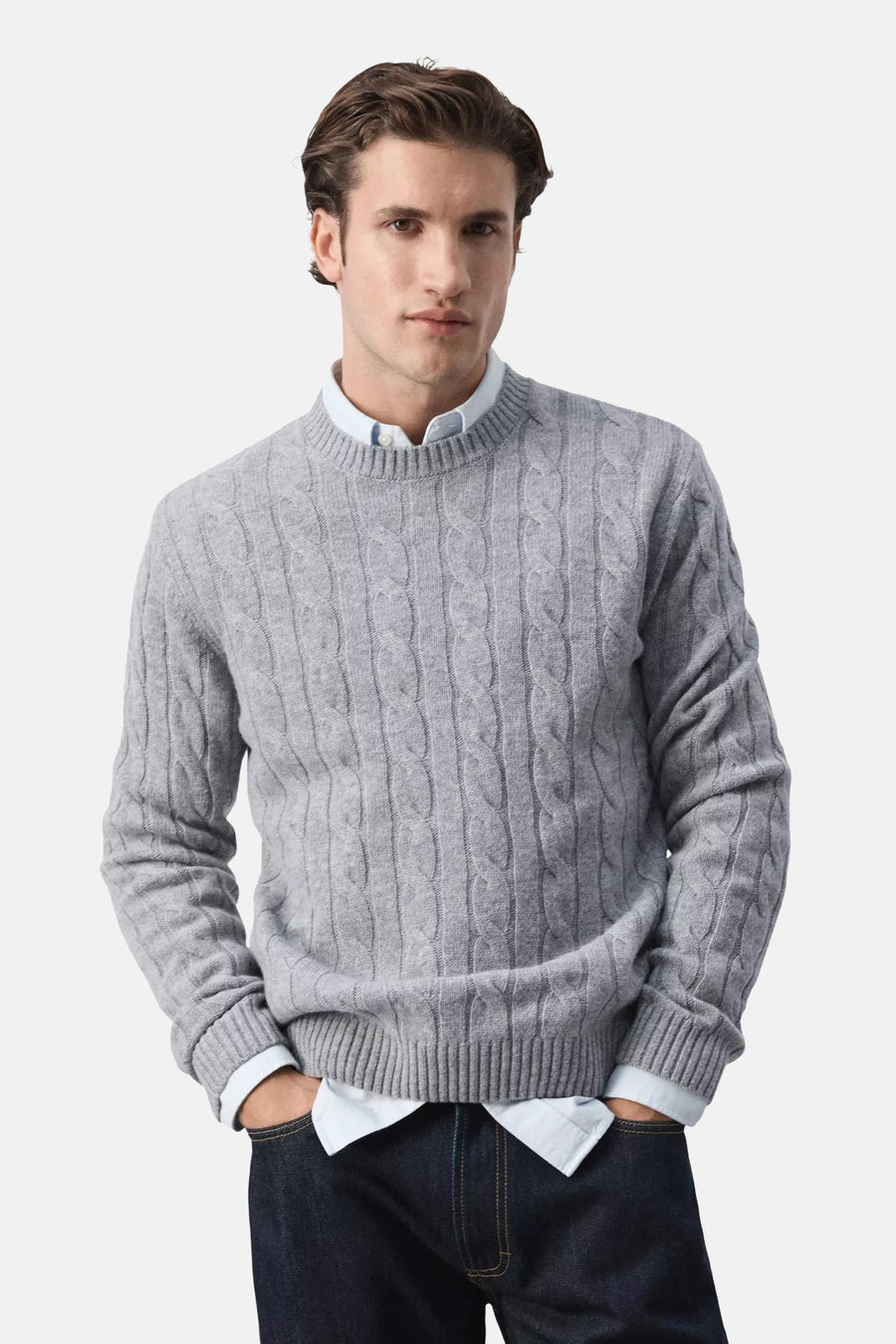 Pull O-hals - grijs