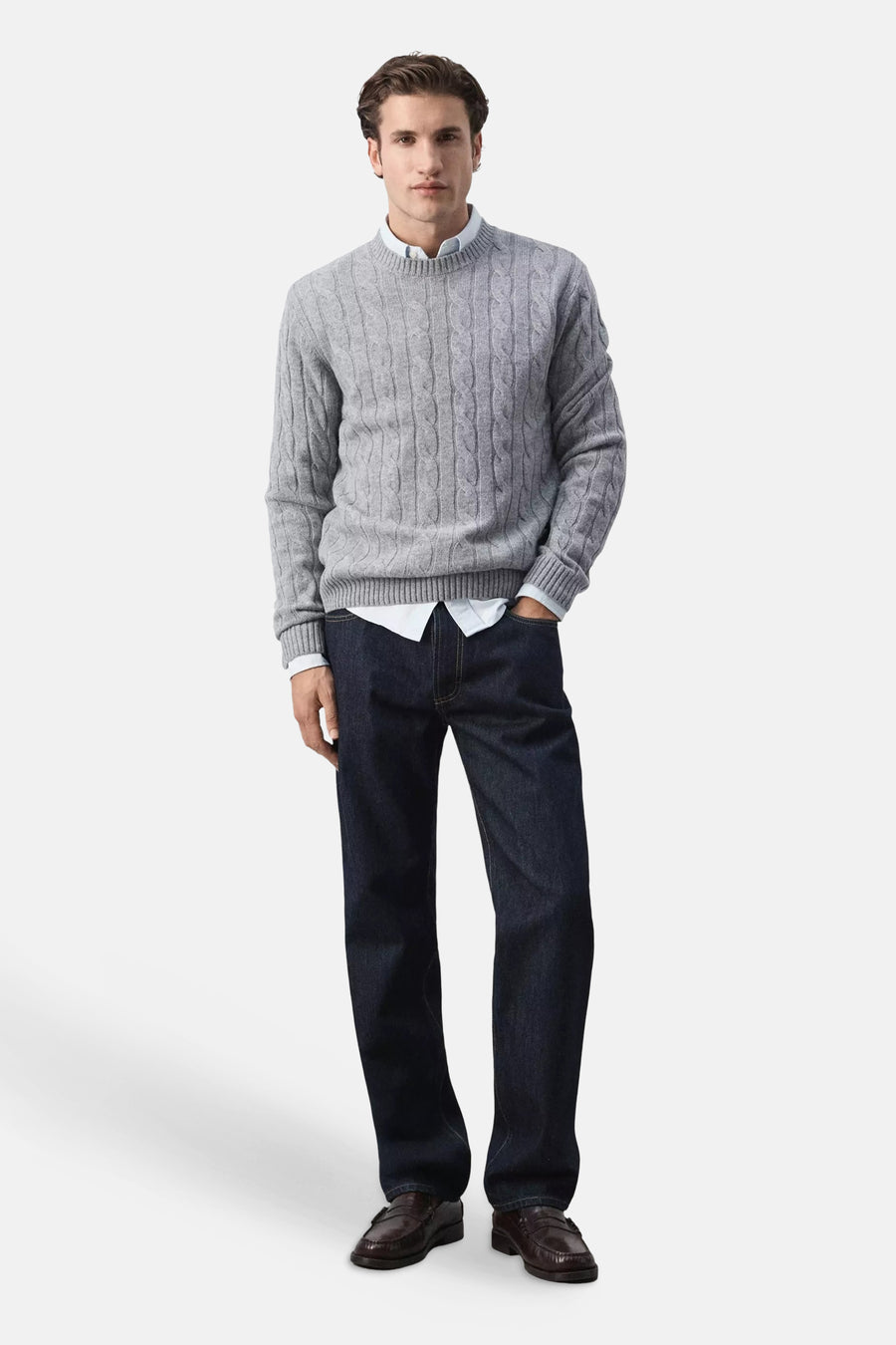 Pull O-hals - grijs