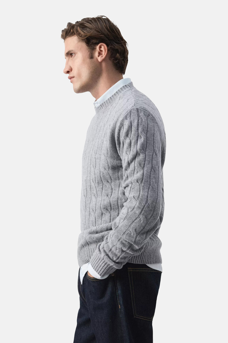 Pull O-hals - grijs