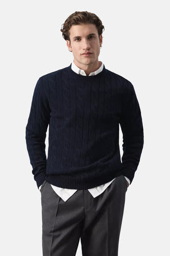 Pull O-hals - blauw