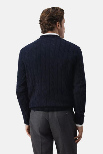 Pull O-hals - blauw
