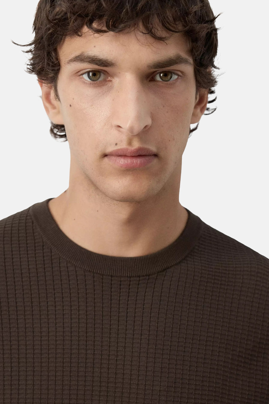 Pull col O - brun
