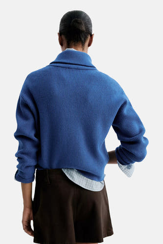 Pull à col roulant - bleu