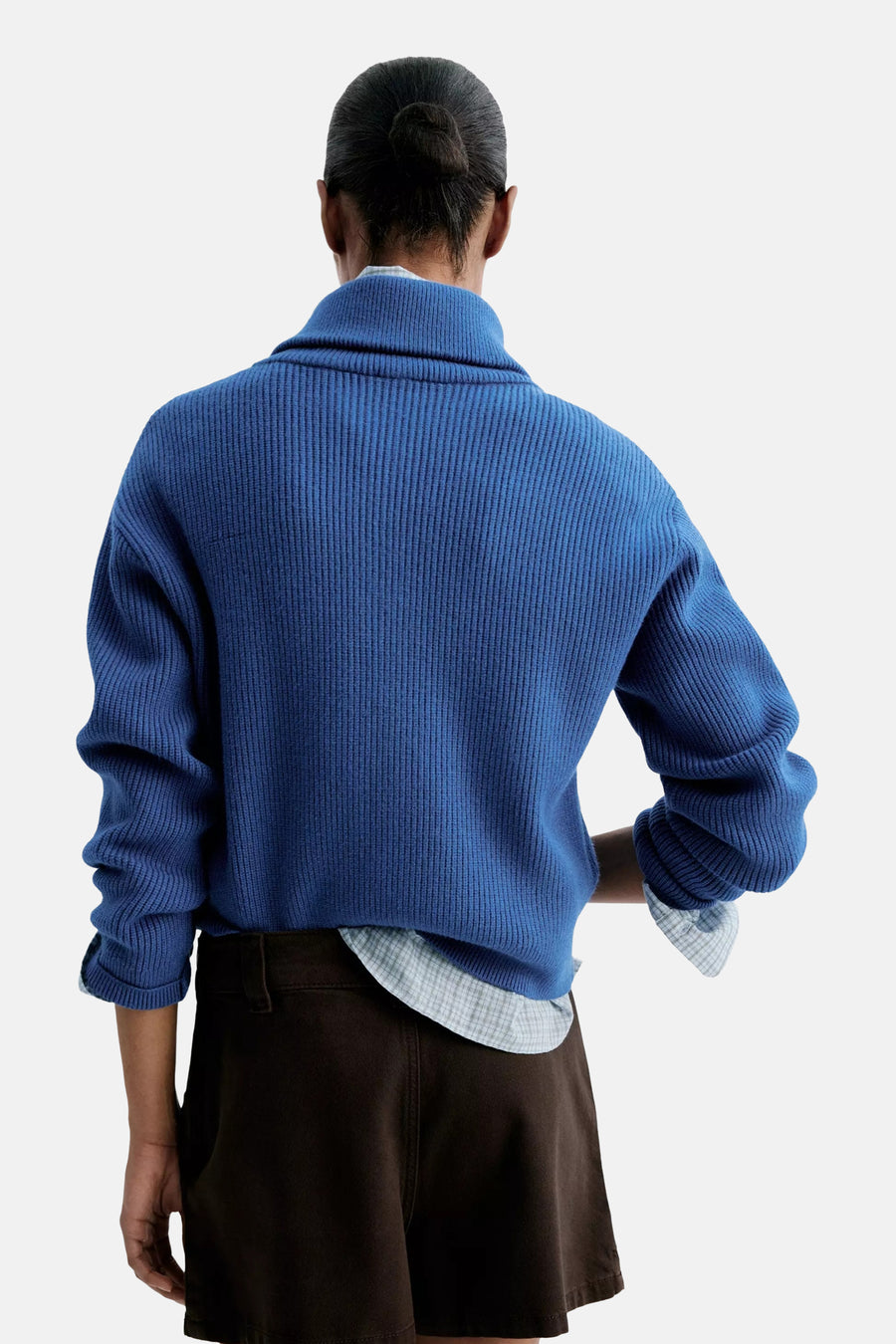 Pull à col roulant - bleu