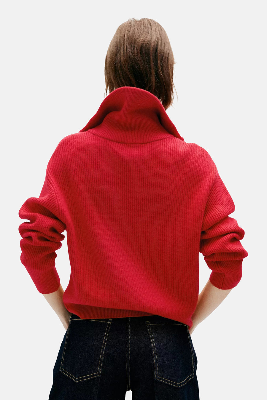 Pull à col roulant - rouge