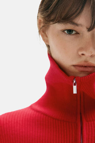 Pull à col roulant - rouge