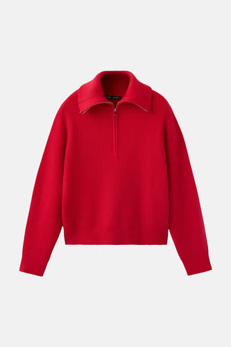 Pull à col roulant - rouge