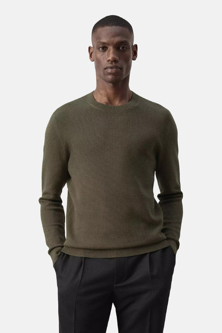 Pull O-hals - khaki