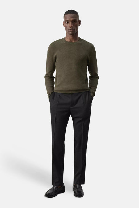 Pull O-hals - khaki