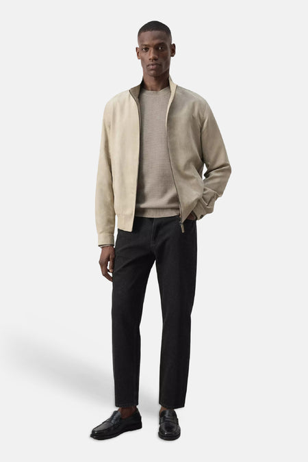 Pull O-hals - beige