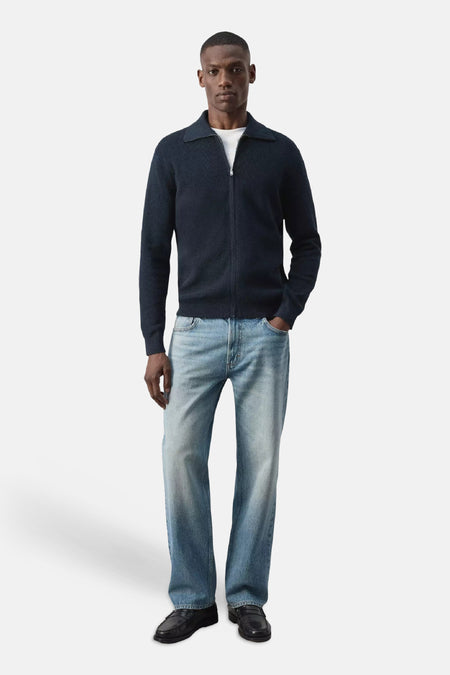Pull met rolkraag - blauw