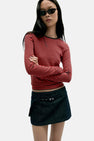T-shirt met lange mouwen - Rood
