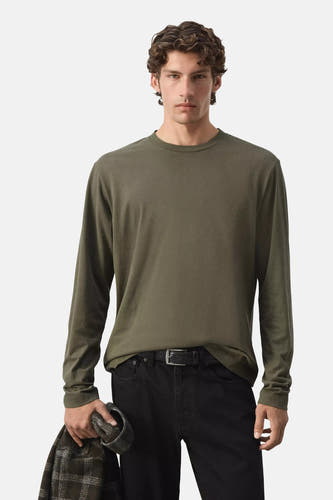 T-shirt (lange mouwen) bruin - MANGO