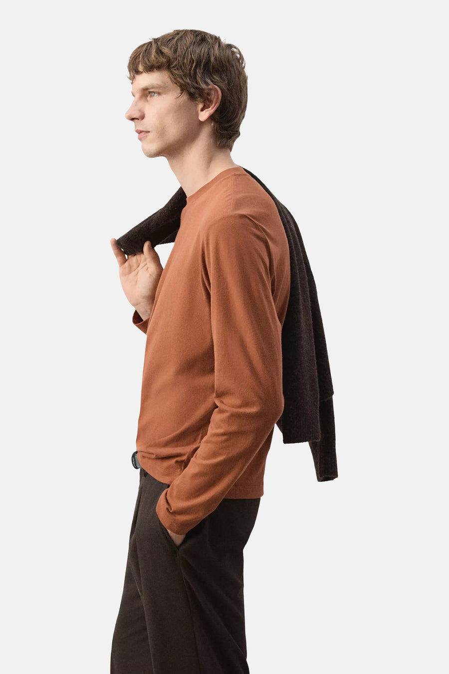 T-shirt (lange mouwen) bruin - MANGO