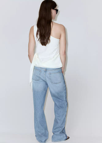 Jeans straight light blue denim - MANGO